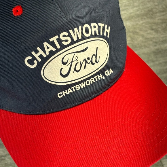 Cobra Chatsworth Ford Georgia Double Snapback Trucker Hat Dad Cap Blue Red OSFA - Picture 3 of 13